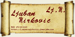 Ljuban Mirković vizit kartica